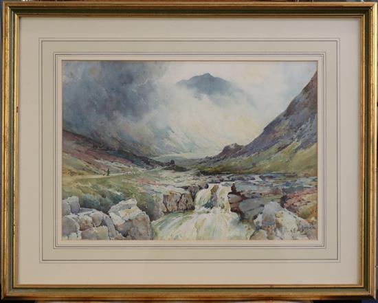 Alfred Fontville de Breanski (1877-1957) The Path of Glencoe 9.5 x 13.5in.